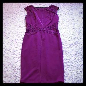 Purple midi dress